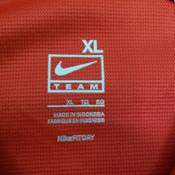 Nike WV Team Polo Shirt Dri-Fit Red White Swoosh Men XL X-Large - Picture 9 of 12
